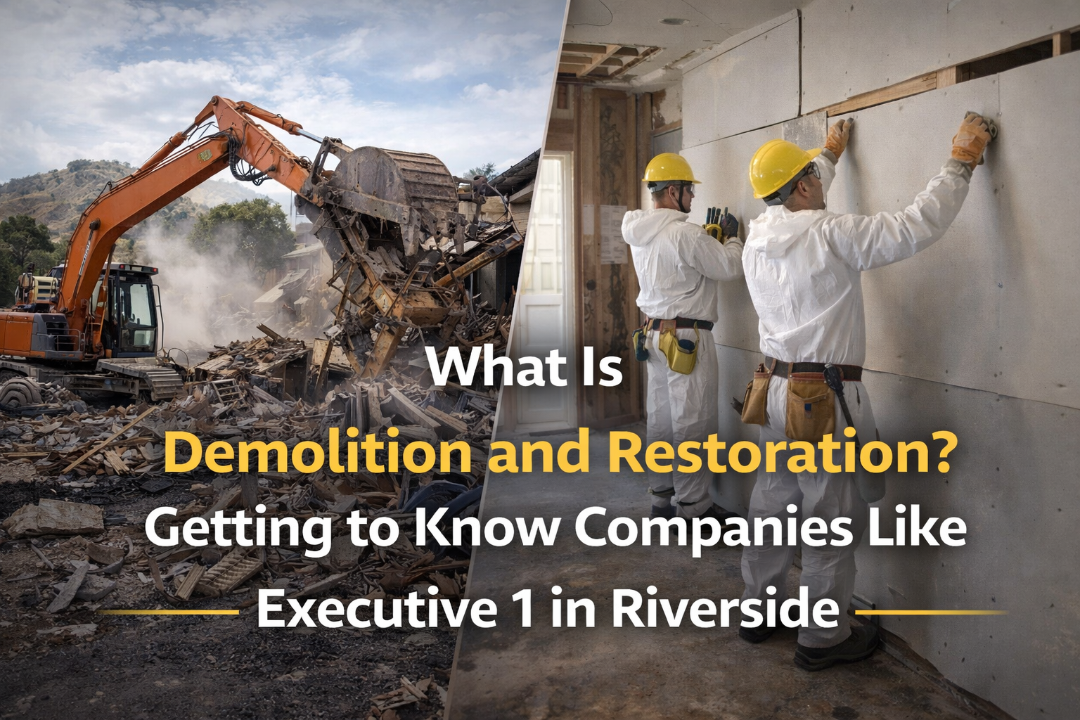 What Is Demolition and Restoration? Getting to Know Companies Like Executive 1 in Riverside